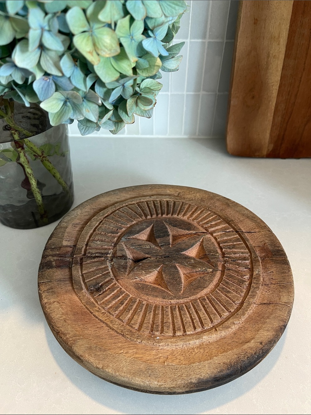 Creative Co-Op 9 inch found hand carved wood Indian board